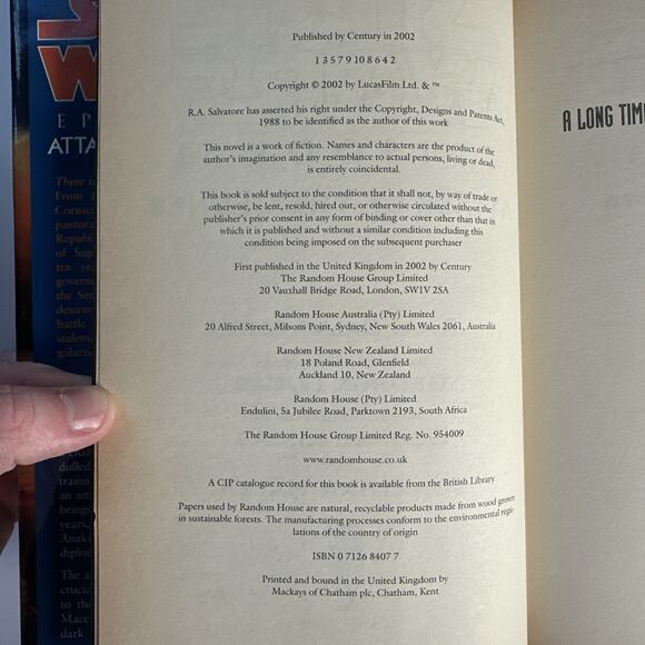 Star Wars: Episode 2 ATTACK OF THE CLONES R. A. Salvatore HC 1st Ed 1st Print - Picture 9 of 9